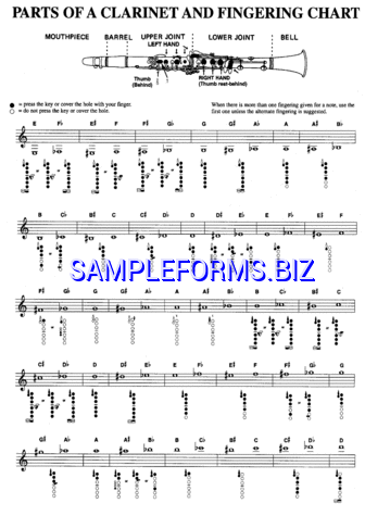 Parts of A Clarinet And Fingering Chart pdf free